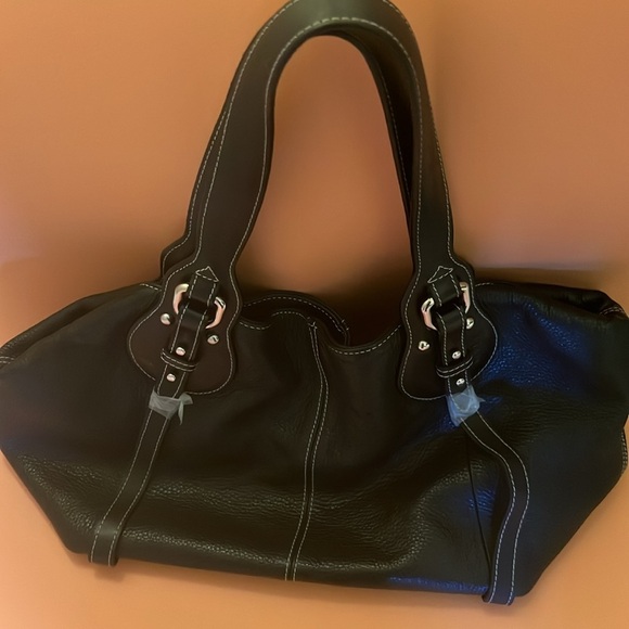 Furla pebbled leather hobo tote bag, black - Picture 2 of 4